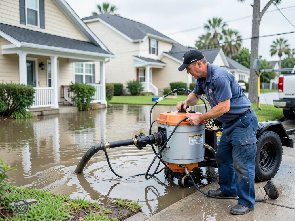 Fast flood water extraction for jacksonville beach