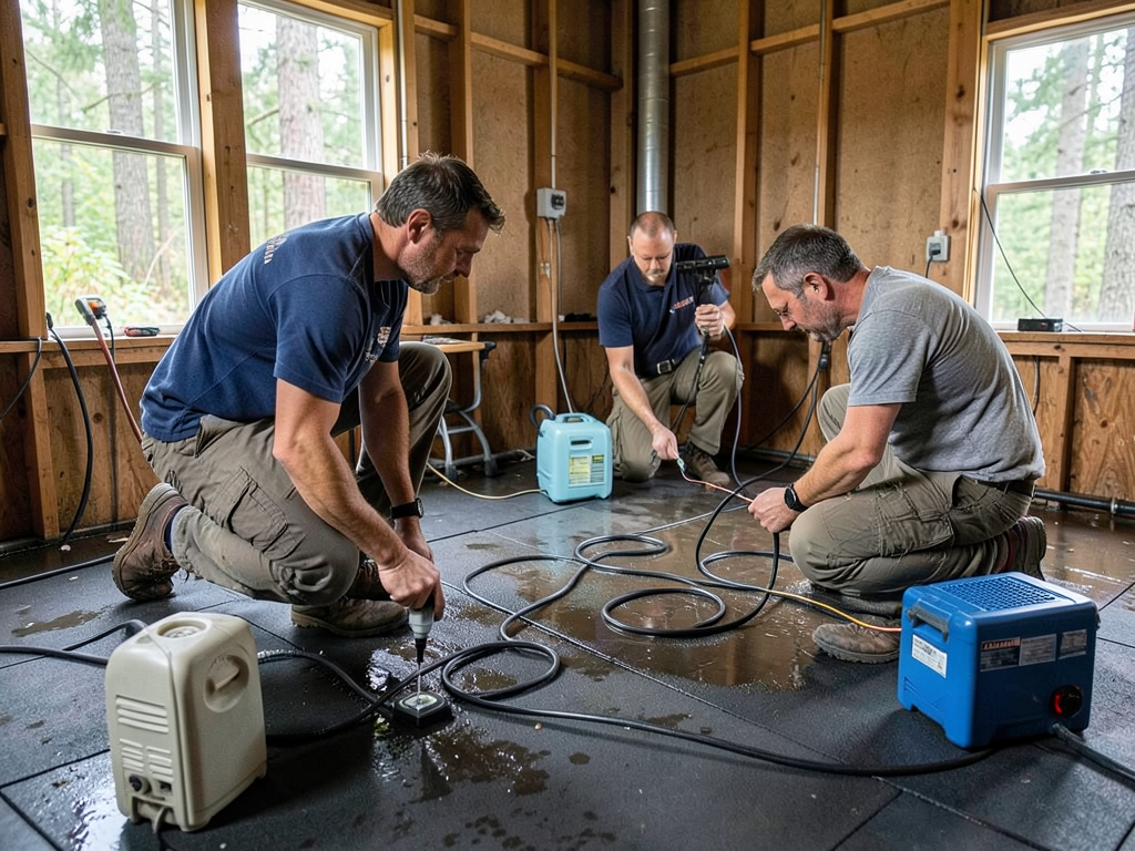 Professional drying services for flooded home gyms